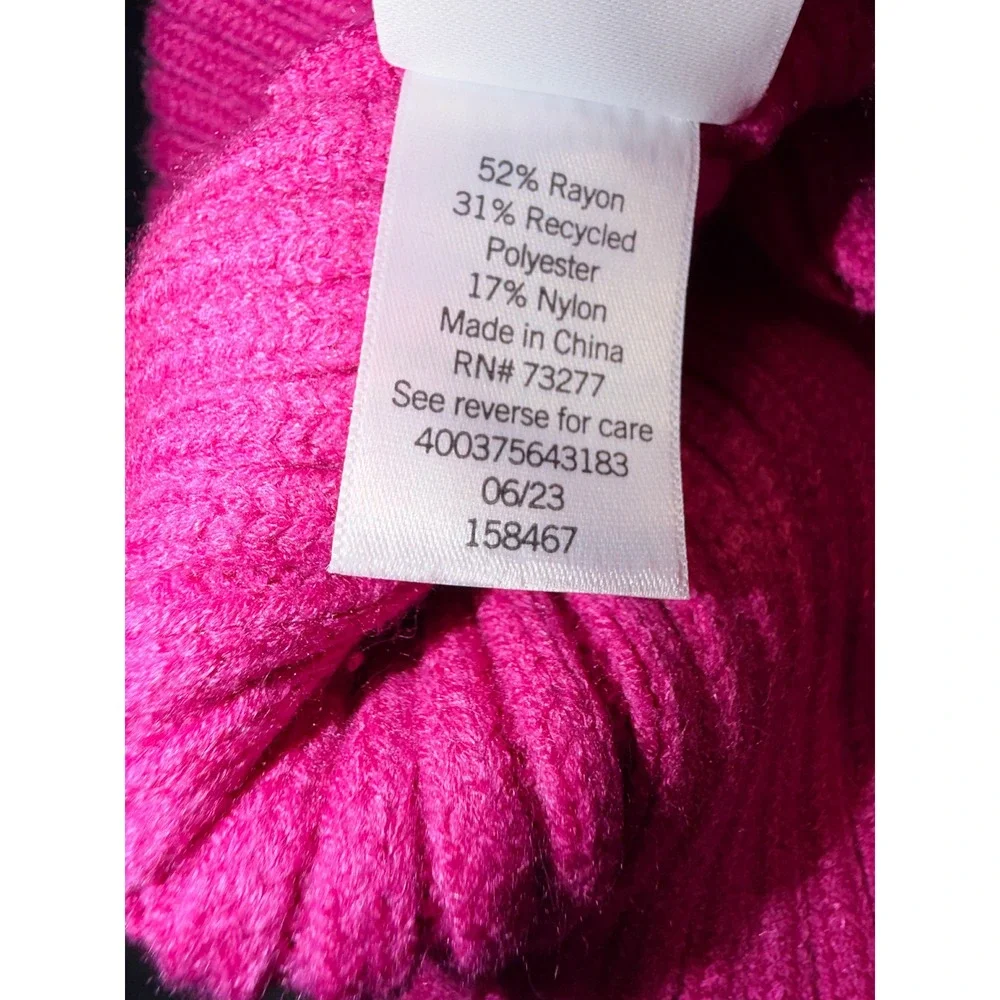 Crayola x Kohls Kids Fuchsia Pink Ribbed Knit Beanie Hat New One Size‎